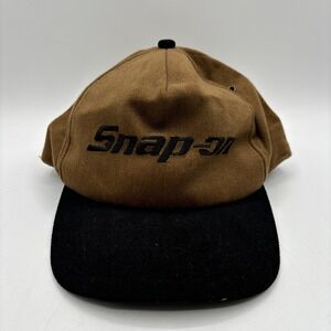 Vintage Snap-On Tools Snapback Hat‎ Brown Black Corduroy K-Products USA Made